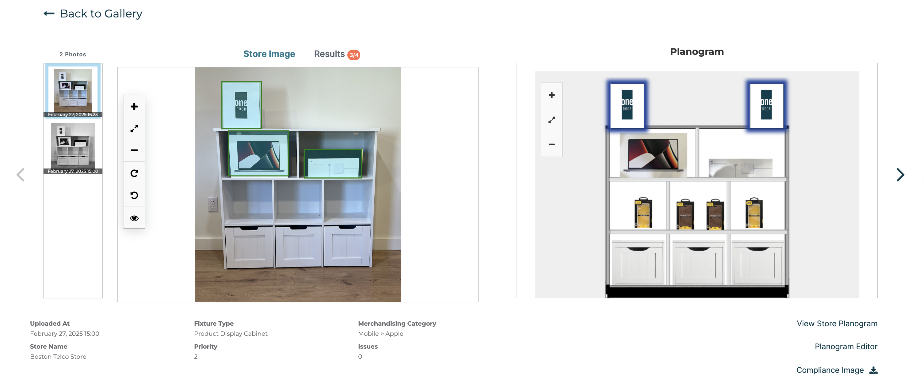 A screenshot of One Door's Image IQ feature with improved SKU detection